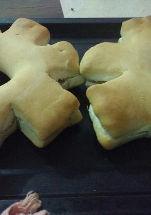 Una foto de Pan casero corderitos 🐑