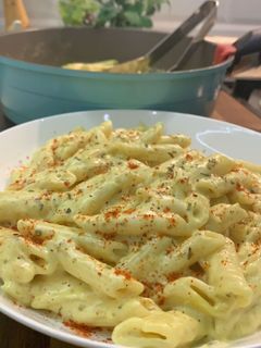 صورة لوصفة باستا بالكريمه والجبن