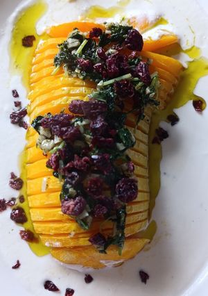 Una foto de Calabaza en salsa de quesos 😋