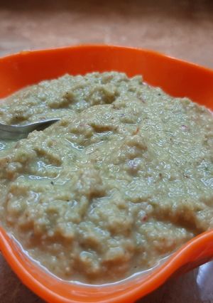 A picture of Ridg Gourd Peels Chutney It is rich in fibers vits minerals.