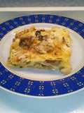Lasagne gratinate con funghi salsiccia zucchine melanzana pancet