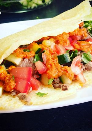 Una foto de Taco de carne asada en costra de queso #keto
