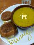 Cena ideal: sopa crema de verduras con tostado estilo francés