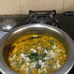 Ambat chuka curry(green Sorrel curry) A picture of Ambat chuka curry(green Sorrel curry).