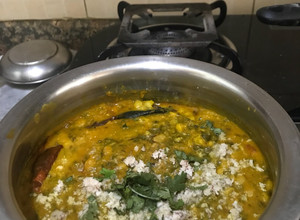 A picture of Ambat chuka curry(green Sorrel curry).