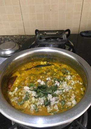 A picture of Ambat chuka curry(green Sorrel curry).