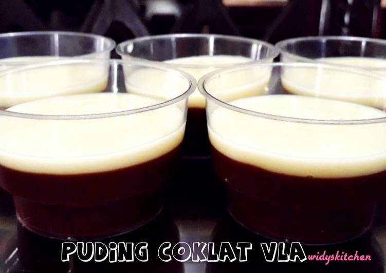 Resep Puding Coklat Vla Sederhana