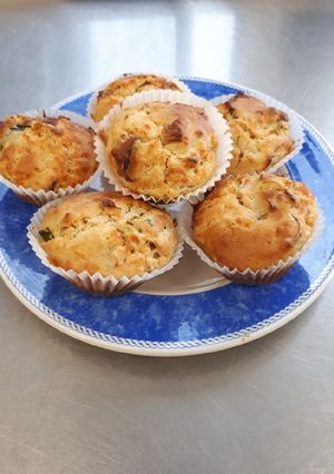 A picture of Leek and Cheese Muffins.