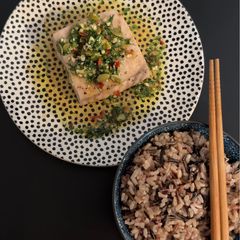 A picture of White Fish Papillote with Fish Sauce Gremolata.