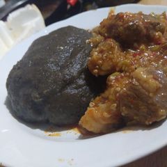 A picture of Egg plant/garden egg Amala😋.