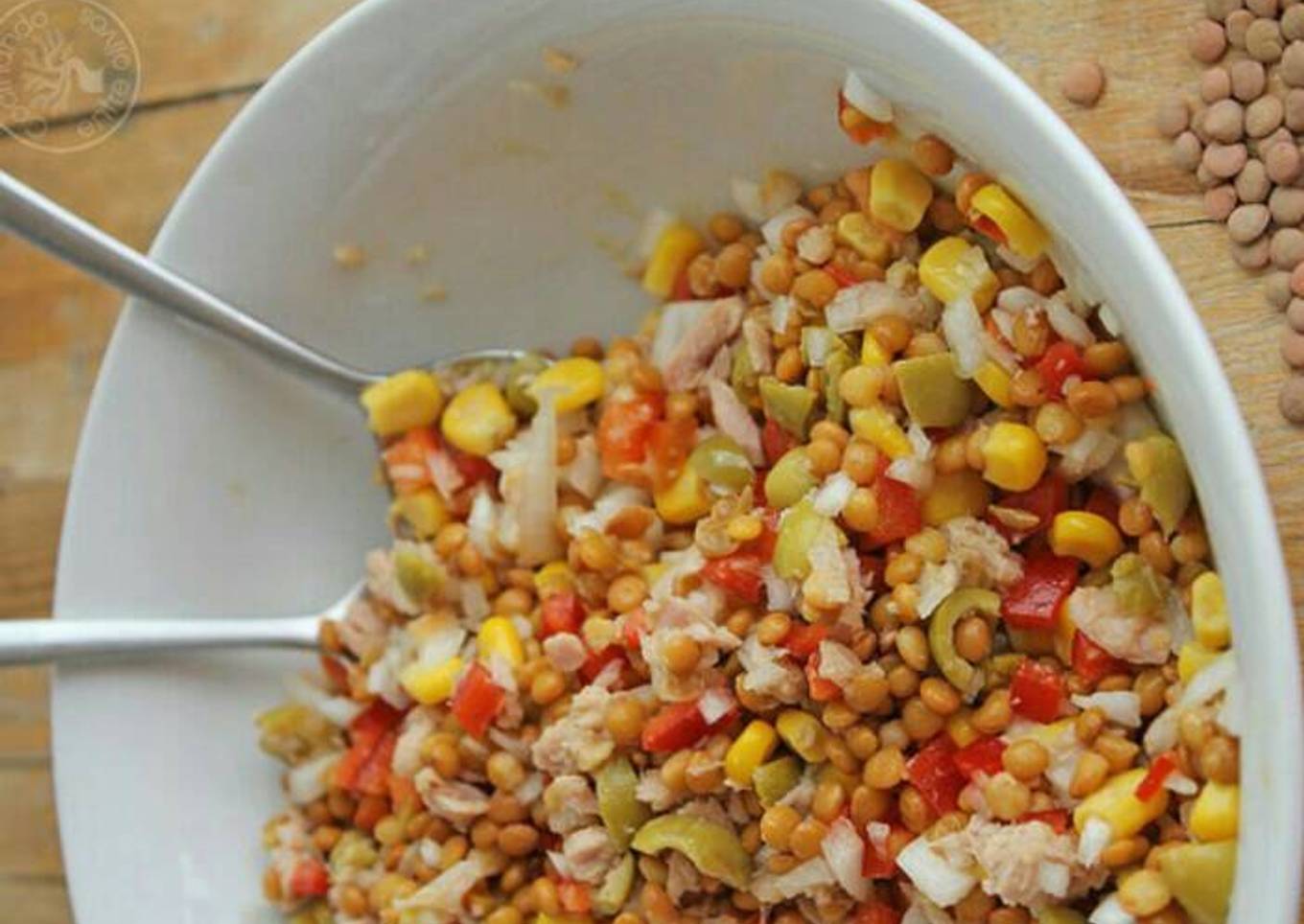 Ensalada de lentejas veraniega