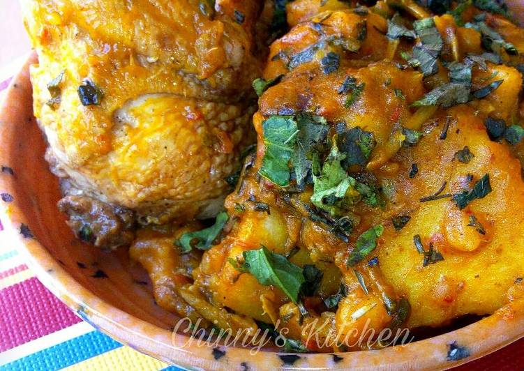 Recipe of Super Quick Homemade Yam porridge and chicken wings