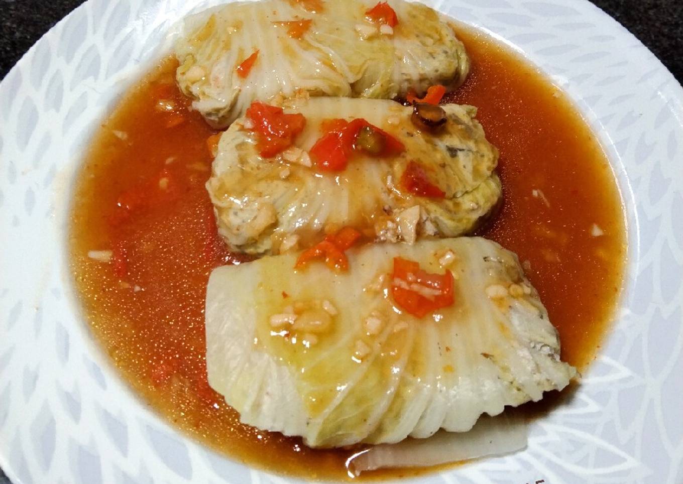 351. Sawi Gulung isi Tahu