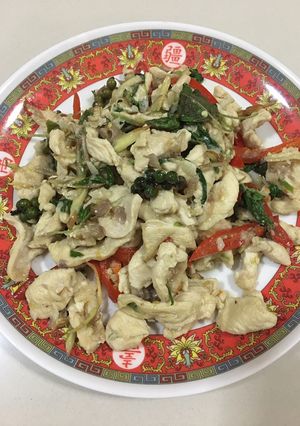 รูปของ “ผัดฉ่าอกไก่”