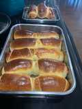 Pão caseiro tipo cachorro quente