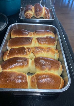 Foto de Pão caseiro tipo cachorro quente