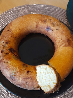 A picture of Caramelised pear bundt cake.