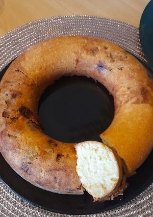 A picture of Caramelised pear bundt cake.