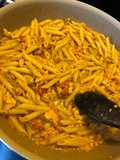 Penne di kamut salmone e curcuma