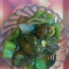 A picture of Cabbage Manchurian.