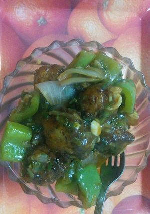 A picture of Cabbage Manchurian.