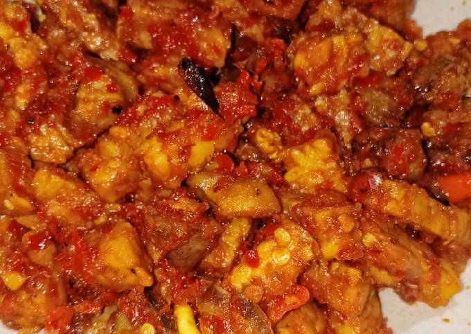 Panduan Masakan Resep Balado hati ampela dan tempe