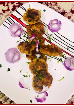 A picture of Mutton Raw mins smoked kebabs.