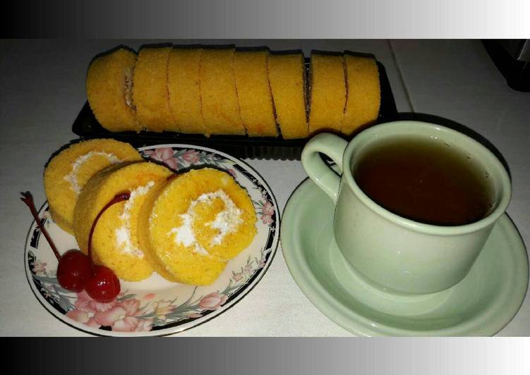 Bolgul Cheese in (Bolu gulung keju di dalam)