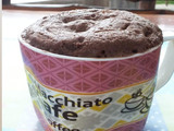 Torta de chocolate en taza, en el microondas