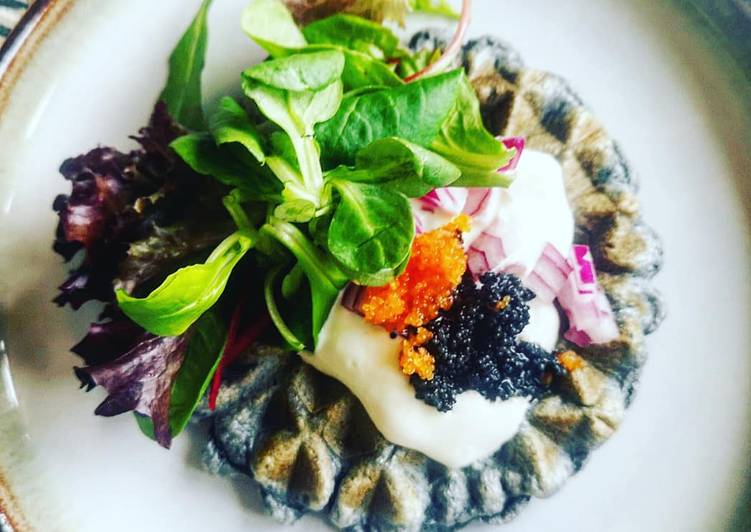 Recipe of Super Quick Homemade Squidink waffle