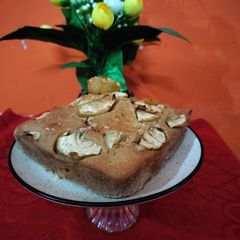 A picture of Kuttu atta apple cake.