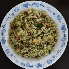 A picture of Coriander masala Atukulu.