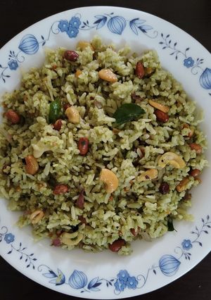 A picture of Coriander masala Atukulu.