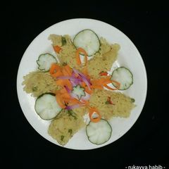A picture of Potatoes &egg Fried rice.