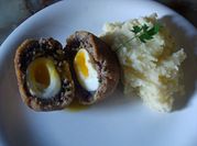 Una foto de huevos escoceses