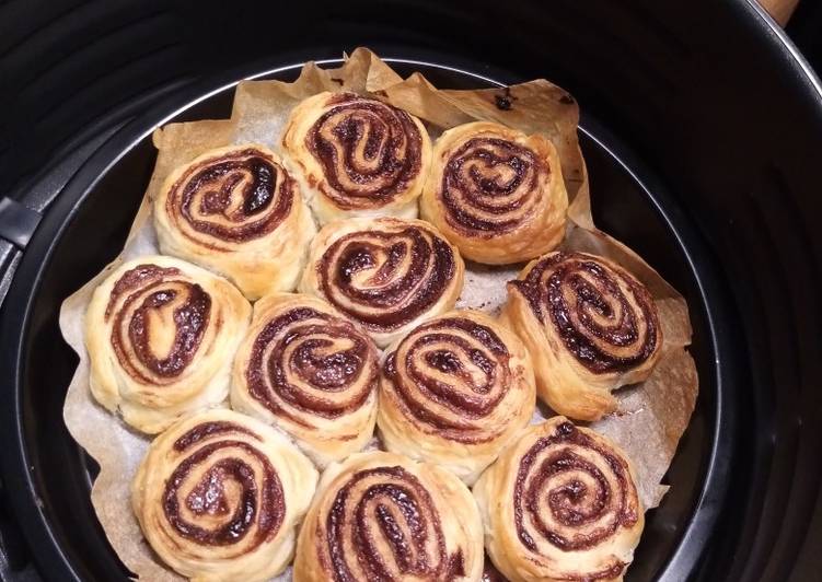 Roselline alla Nutella con la friggitrice ad aria