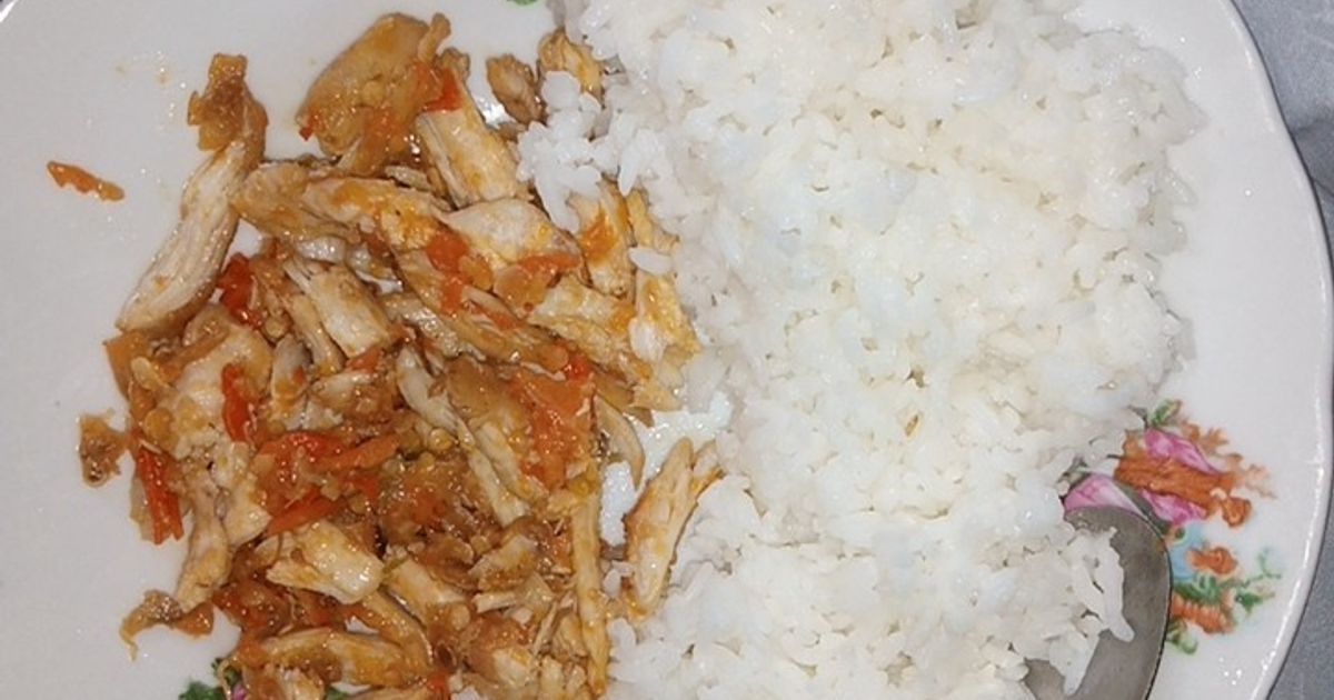 Ayam geprek suwir
