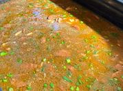 A picture of chicken legs soup
