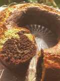 Ciambellone bicolore cacao e arancia
