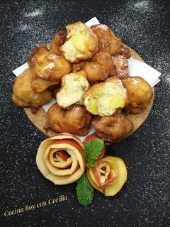 Una foto de Buñuelos de manzana