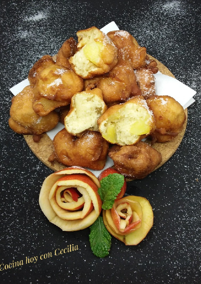 Una foto de Buñuelos de manzana