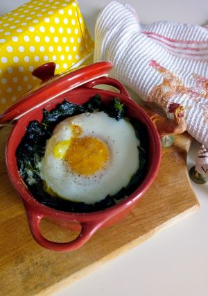 A picture of Single-Serve Baked Eggs (Uova in Cocotte).