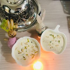 A picture of Khoya badami sheer khurma.