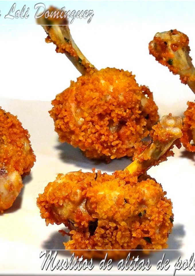 Una foto de Muslitos de alitas de pollo crujientes
