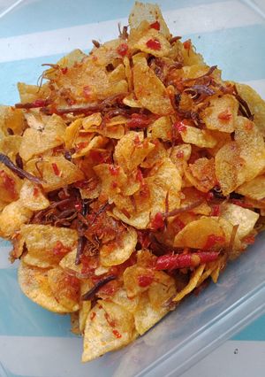 Foto resep Balado Kripik Kentang Daging Kering