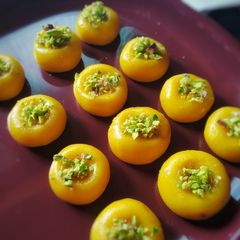 A picture of Kesar Mango Peda.