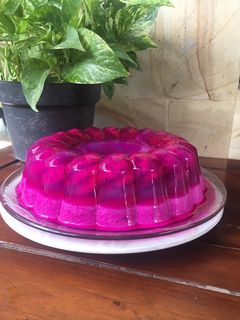 Foto resep Puding buah naga ceria