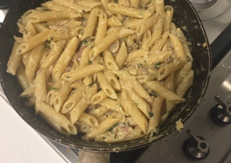 Pasta Carbonara Simple Tanpa Cream Tanpa Parmesan