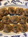 California Farm Beef Tartare on Crackers
