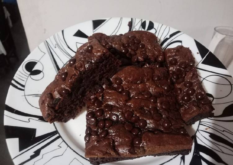 Brownies Nutricake Chocolate Chocochips Dan nutricake keju mudah